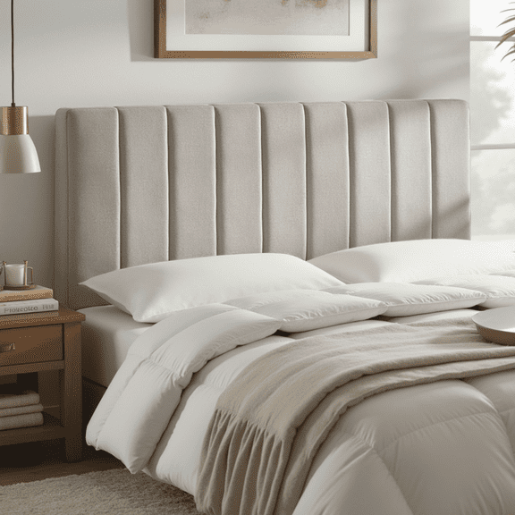 Lammlaoe Queen Headboard, Upholstered Wall Mounted, Peel and Stick Installation, Sound Reducing 3D Panel Design, Easy Assembly, Silver