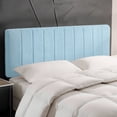 thumbnail image 1 of Lammlaoe Queen Headboard, Upholstered Wall Mounted, Peel and Stick Installation, Sound Reducing 3D Panel Design, Easy Assembly, Slate Blue, 1 of 6