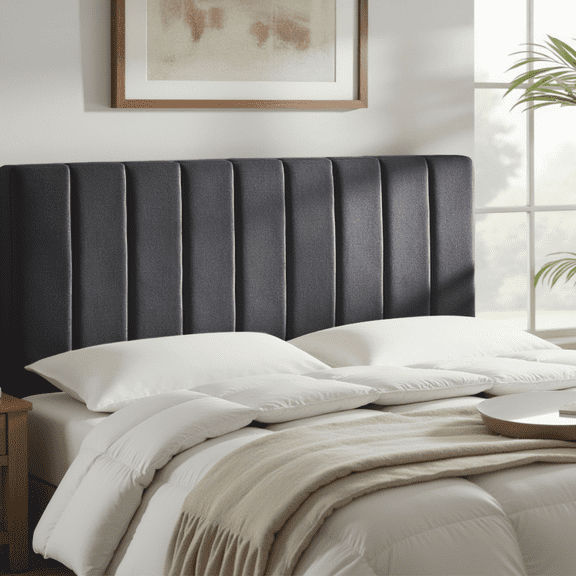 Lammlaoe Twin Headboard, Upholstered Wall Mounted, Peel and Stick Installation, Sound Reducing 3D Panel Design, Easy Assembly, Gray