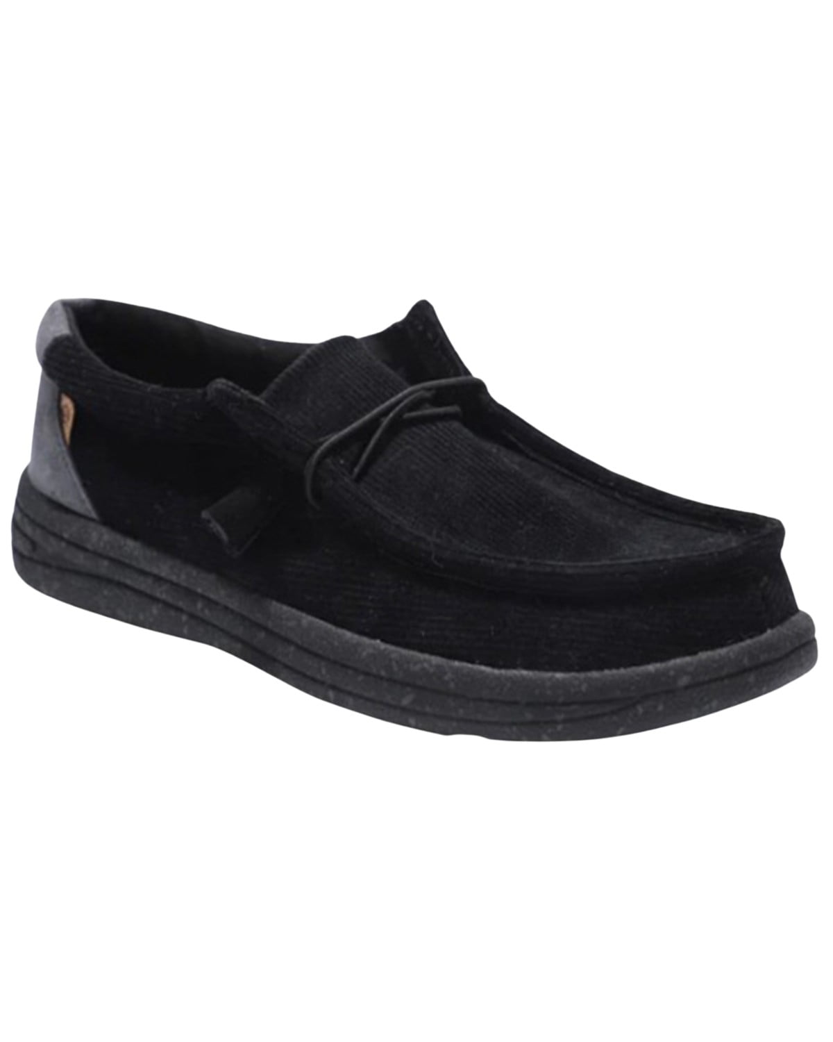 NEW LAMO men\'s paul canvas deck shoes in black corduroy Lamo Men main image 2