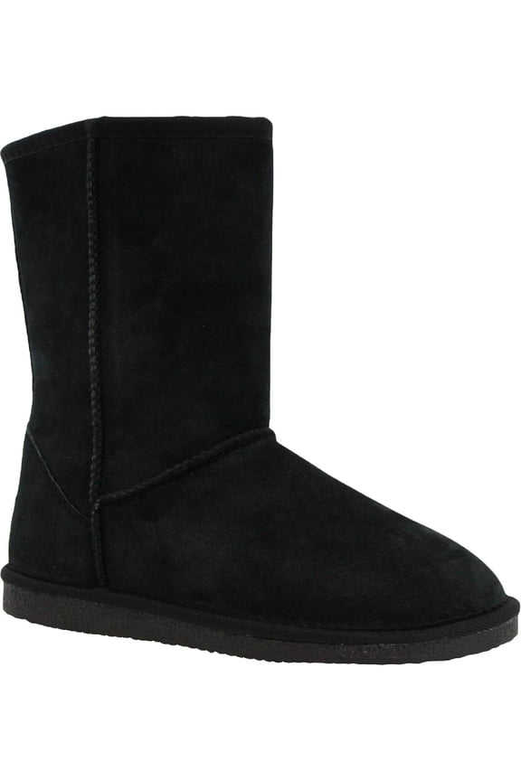 Womens Lady's 9" Suede Cold-Weather Mid-Calf Boots