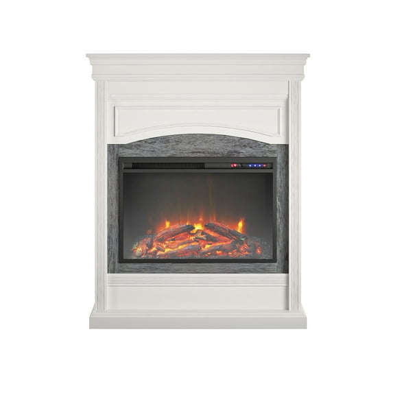 Lamont Electric Fireplace with Mantel Fireplace, White