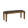 thumbnail image 1 of Lamont Fabric Upholstered Accent Bench Black and Natural, 1 of 6