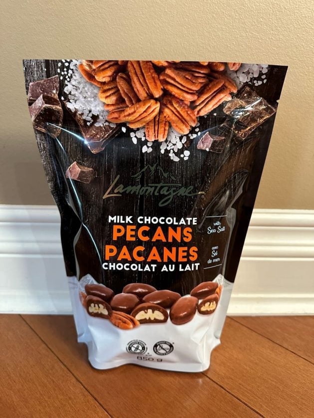 Lamontagne Milk Chocolate Pecans with Sea Salt, 850g (30 oz)