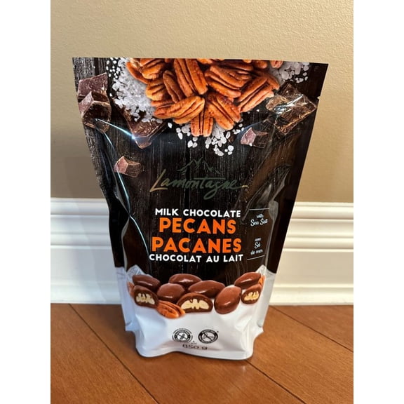 Lamontagne Milk Chocolate Pecans with Sea Salt, 850g (30 oz)
