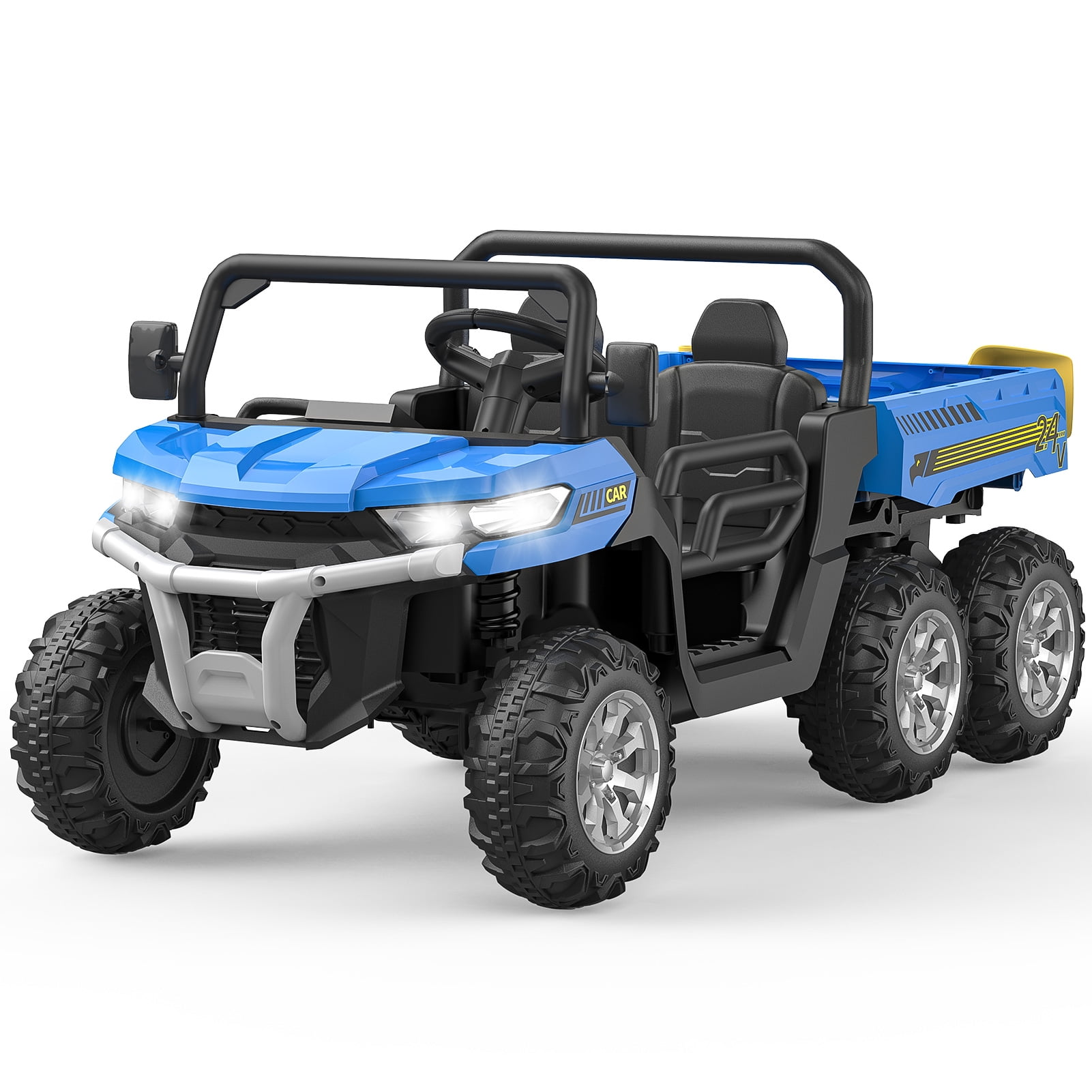 Ridable Vehicle 24V 2-Seater Kids Ride-On Dump Truck with Remote Control, EVA Tires ...