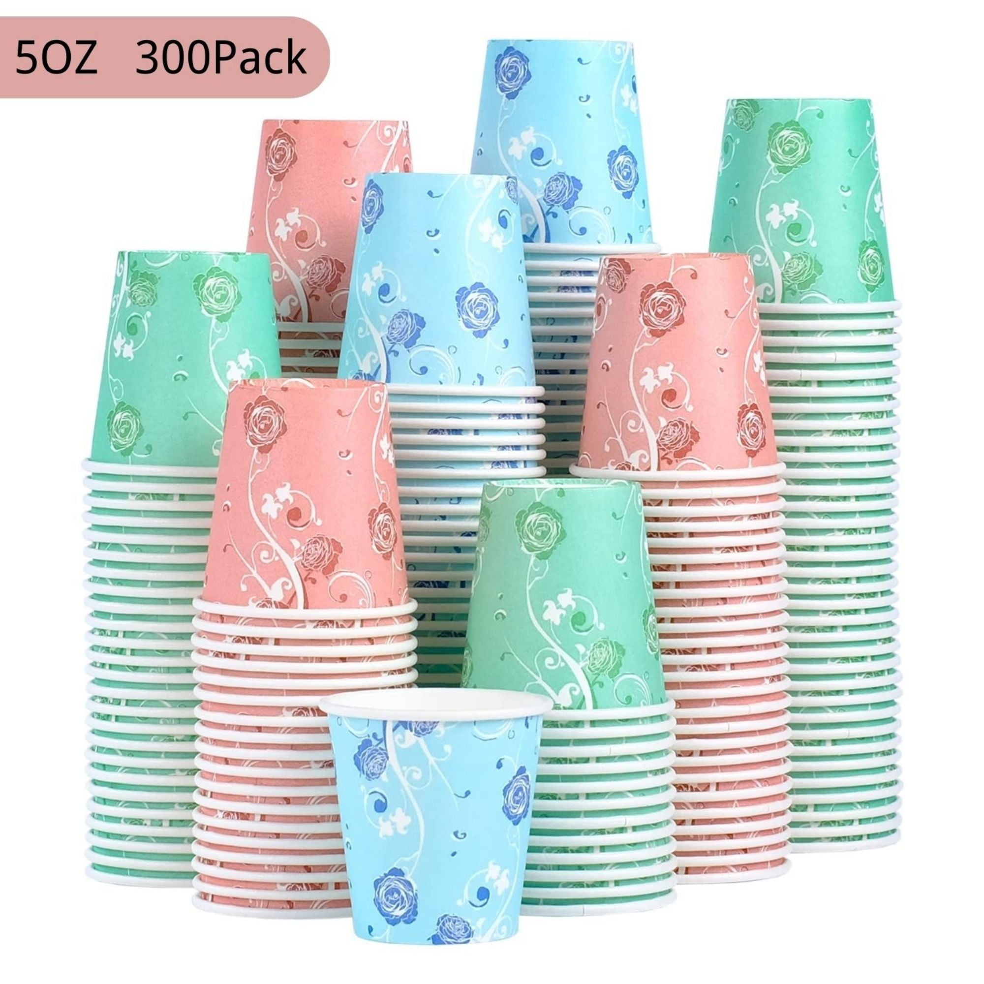Lamosi 5 oz 300 Pack Bathroom Cups Disposable Paper Cups Everyday