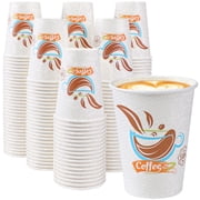 Lamosi Disposable Paper Cups 12 oz Hot Cups, 100 Count