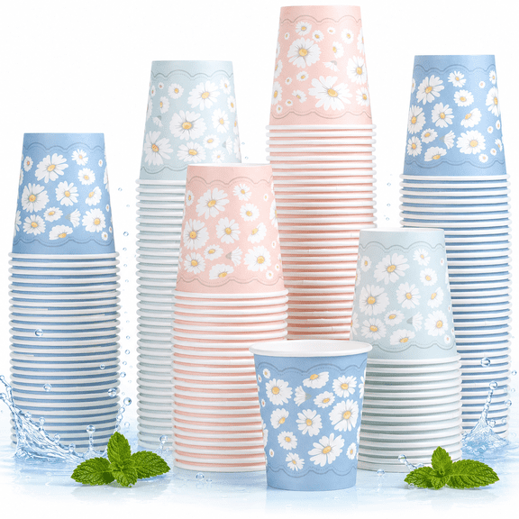 Lamosi Disposable Paper Cups , 5 oz, 300 Count, Multicolor