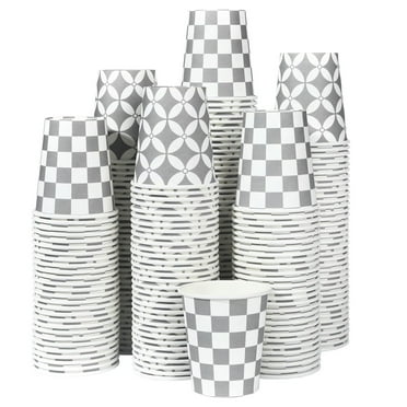 Lamosi Disposable Paper Cups Gray, 5 oz, 300 Count