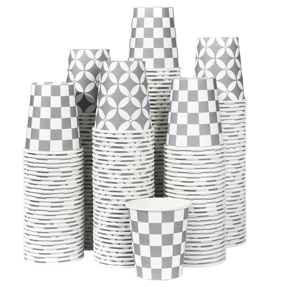 Lamosi Disposable Paper Cups Gray Small 5 oz Cups, 300 Count