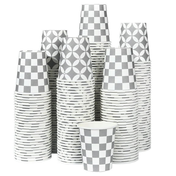 Lamosi Disposable Paper Cups Gray Small 5 oz Cups, 300 Count