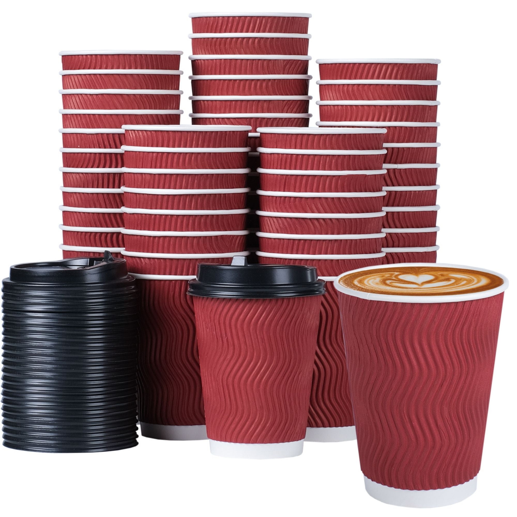 Red Thickened Disposable Party Cups Suitable For Iced Coffee