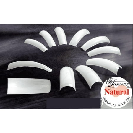 Lamour Nail Tips - NATURAL Tips 50 ct/Pack Size # 4