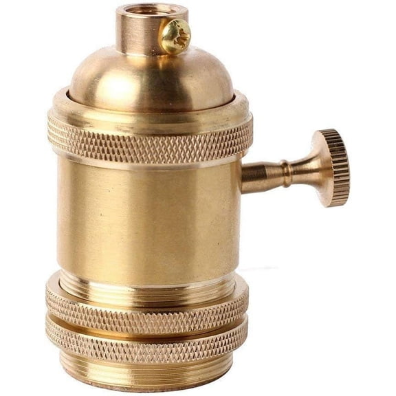 Lamp Base With Switch Vintage Brass Copper Socket Holder For Retro Edison Style Light Bulb E27