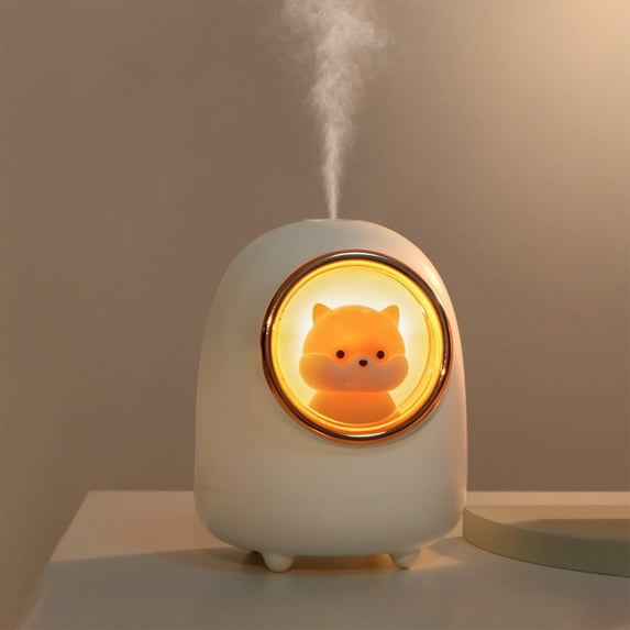 Lamp Cool Mist Humidifier - USB Personal Desktop Humidifier for Stress Relief Bedroom Humidifier Auto Shut Off Night Light Function Quiet Humidifier Tabletop Night Light
