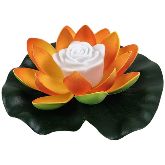 Lamp Decorations, Floating Tea Lights, Plastic Foam Flower Artificial LotusLantern, Led Waterproof Flameless LotusTea Lights, Home Garden Pond Indian Temples Pooja Gifts