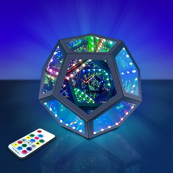 Lamp Depot Infinity Dodecahedron Color-Changing Table Lamp LED Art Mood Lamp Desktop Night Light Christmas Gift w/ Remote and APP Control