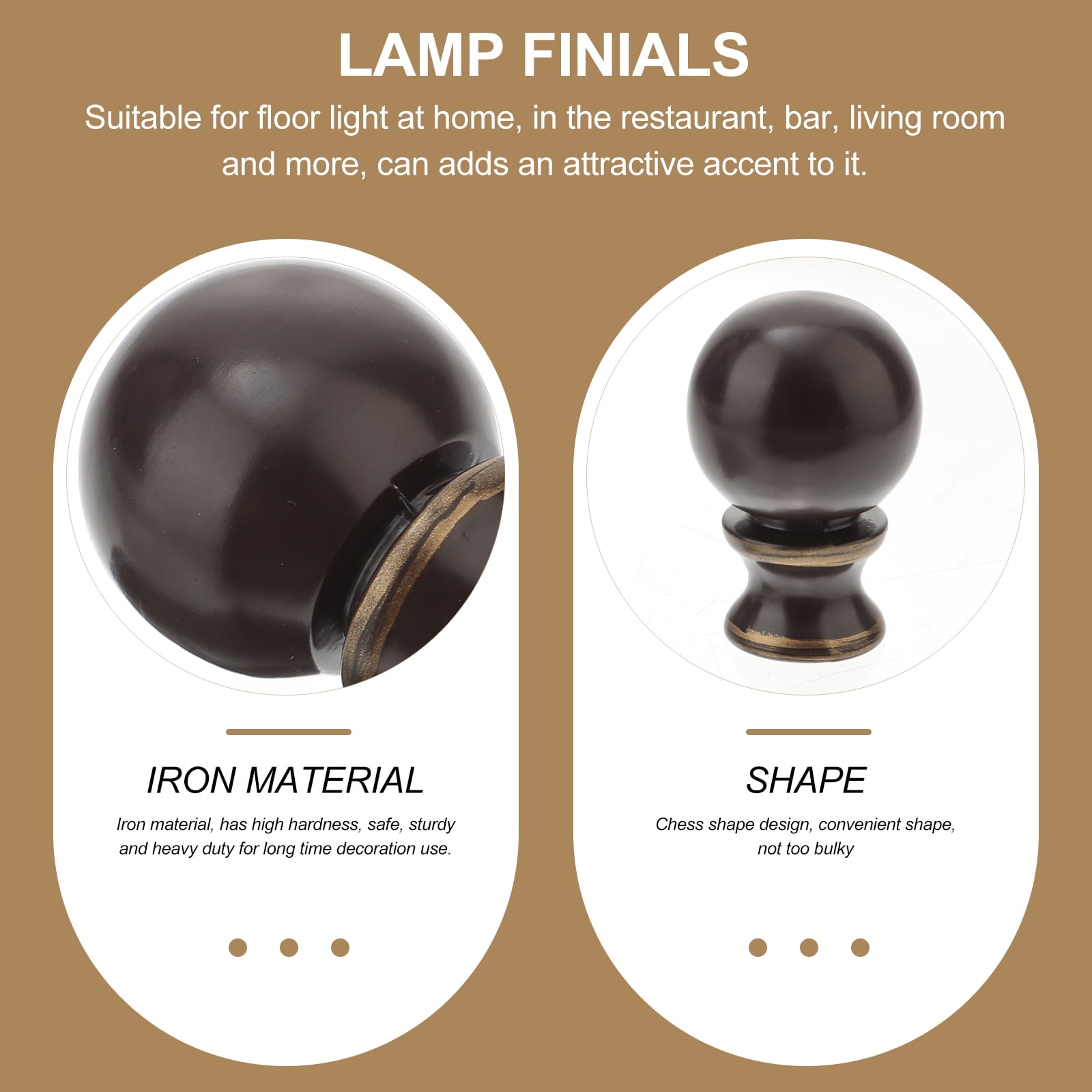 Lamp Finial Shade Finials Ball Cap Knob Caps Screw Table Topper Lamps