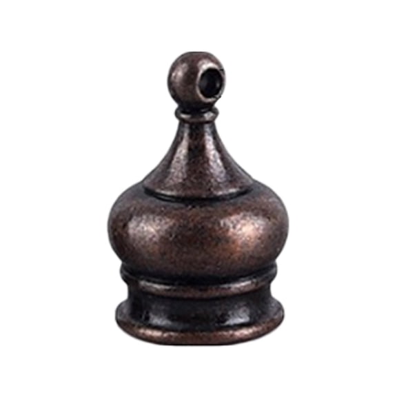Lamp Finials for Lamps, Threaded Crown Screw Caps Lamp Shade Nut Screw Cap, Decorative Replacement Metal Knob Topper Finial for Table Lamp Floor Light Lampshade Top Decor,1Pc(Antique Copper,0.8x0.4")