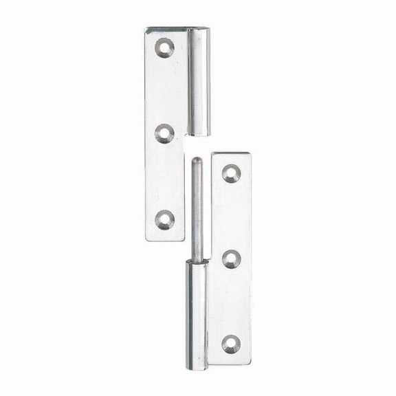 Lift-Off Hinge, 304 Stainless steel, Full Surface Mounting, 1 23/64 in Leaf W x 2 33/64 in Leaf H