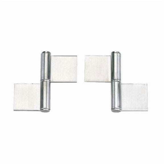 Lift-Off Hinge, 304 Stainless steel, Weld-On Mounting, 2 5/32 in Leaf W x 1 61/64 in Leaf H, Satin
