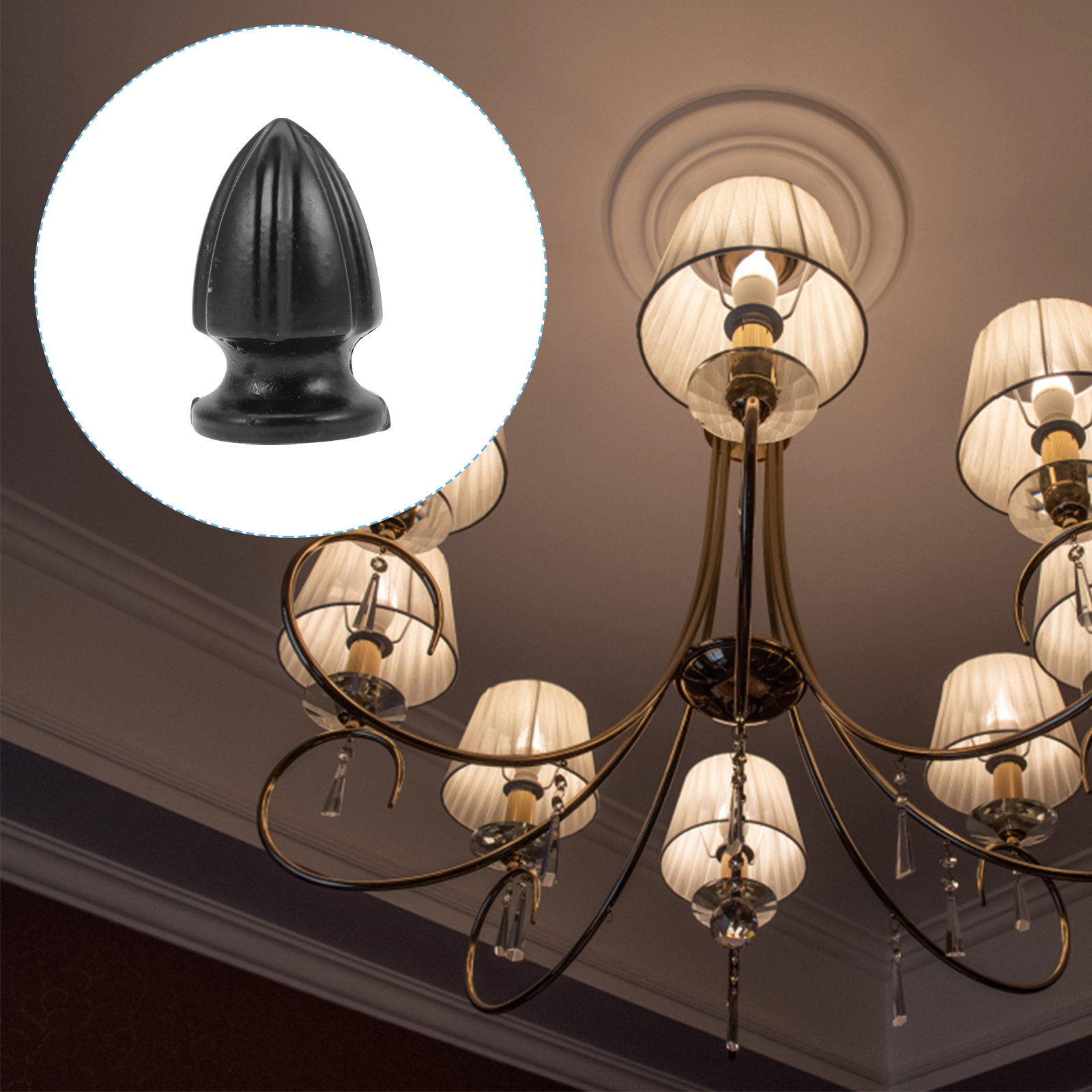 Lamp Light Finials Knob Screw Shade Caps Brass Accessories Topper