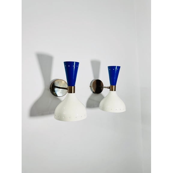 Lamp Mid Century Brass Wall Sconce Pair Reading Lights - Italian Stilnovo Lighting Fixtures Stilnovo Style Unique Lamp Decor