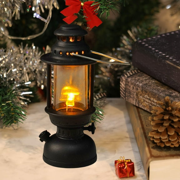 Lamp Mini Light Candle Night Light Candle with Flickering Effect, Battery Operated Night Light for Bedroom Home Ambient Decoration(Black)