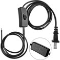 Lamp Power Cord with On/Off Switch 3A/120V, UL Certified Lamp Wire with