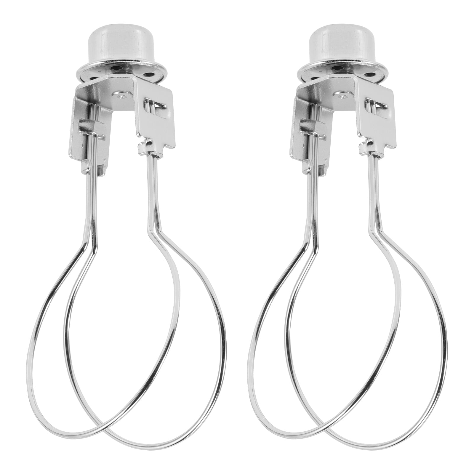Silver Iron Lamp Shade Adapter with Finial Clips
