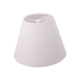 thumbnail image 1 of Lamp Shade Linen Fabric White Small 5 Inch Top Diameter x 9 Bottom 7 Tall (White with Gold Threads), 1 of 9