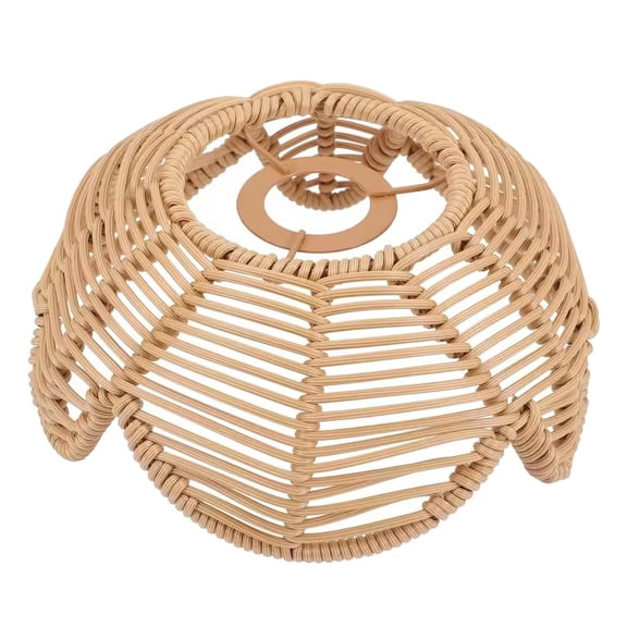 Lamp Shade Pendant Light Cover Imitation Rattan Plastic Decor for Dining Room Bedroom Living Room