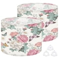 thumbnail image 1 of Lamp Shades Set of 2 Easy Assembly floral bouquet colorful flowers white Peonies roses Drum Lampshades for Table Lamps Floor Lamps Pendant Light 13"x13"x10" Replacement Lamp Shade, 1 of 8