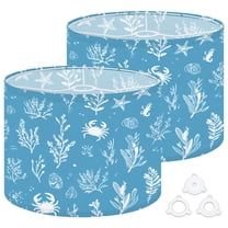 Lamp Shades Set of 2 Easy Assembly Drum Lampshades for Table Lamps Floor Lamps Pendant Light 13"x13"x10" Replacement Lamp Shade