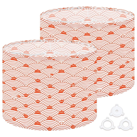 Lamp Shades Set of 2 Easy Assembly Drum Lampshades for Table Lamps Floor Lamps Pendant Light 13"x13"x10" Replacement Lamp Shade