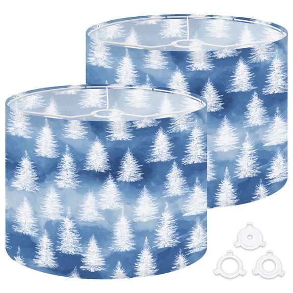 Lamp Shades Set of 2 Easy Assembly Drum Lampshades for Table Lamps Floor Lamps Pendant Light 13"x13"x10" Replacement Lamp Shade