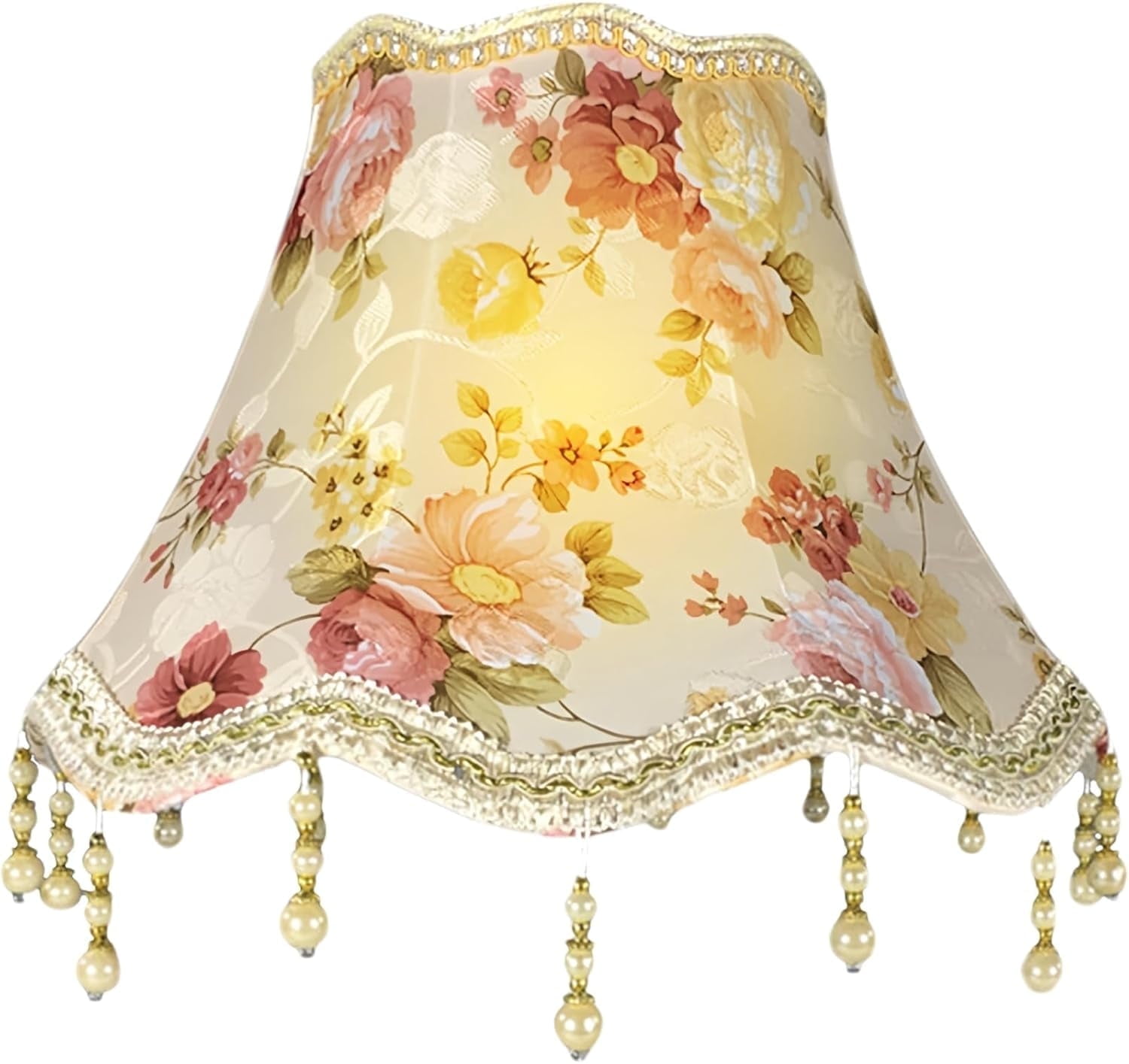 <new_title>Floral Victorian Vintage Printed Pattern Bell Scalloped Lamp Shades Pink</new_title>