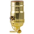 Lamp Socket, with Pull Chain for Floor and Table Lamps. DIY Project. UL listed. Brushed gold