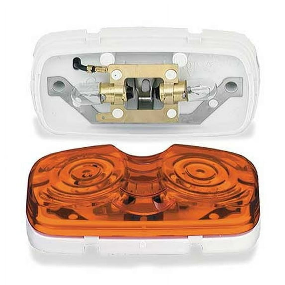 Lamp,Square Corner,2 Bulb,Duramold,Ylw GROTE 46793