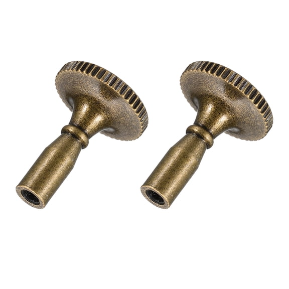 Lamp Turn Knobs On/Off 2 Pcs - Lamp Twist Switch Socket Key for Fans Fixtures Floor Table Metal Lamp Socket Twist Knob Replacement, Retro Bronze