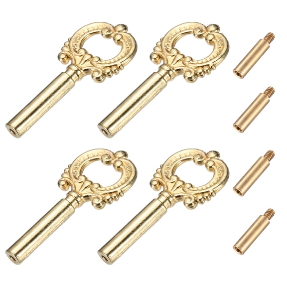 Lamp Turn Knobs On/Off 4 Pcs - Lamp Twist Switch Socket Key for Floor & Table Metal Lamp Socket Twist Extension Knob Replacement, Gold