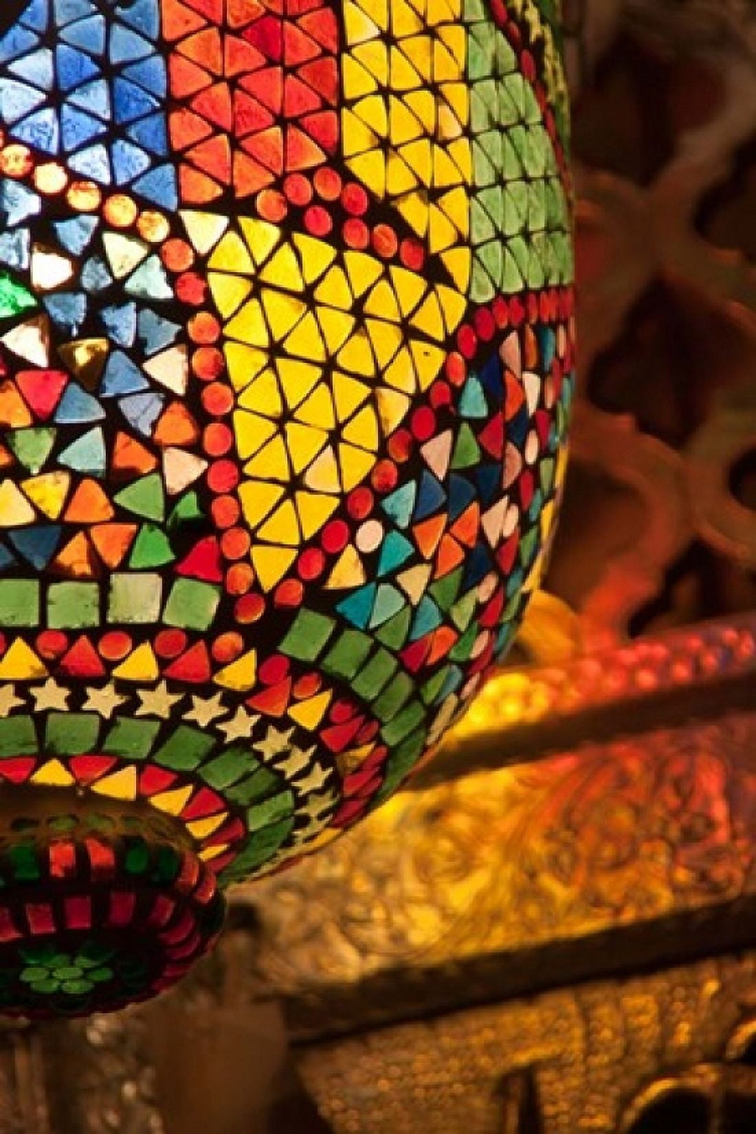 Lamp in antique shop Marrakech Morocco Canvas Art - William Sutton DanitaDelimont (11 x 17)