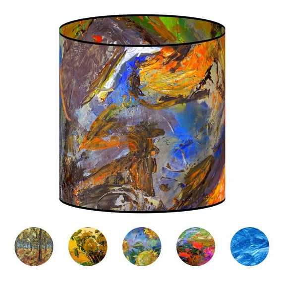 LampPix 10.00" Table Lamp Shade - Spring Blossoms Custom Printed Canvas Desk Lampshade with Acrylic Spider Fitting by ArtToFrames (LP-173)