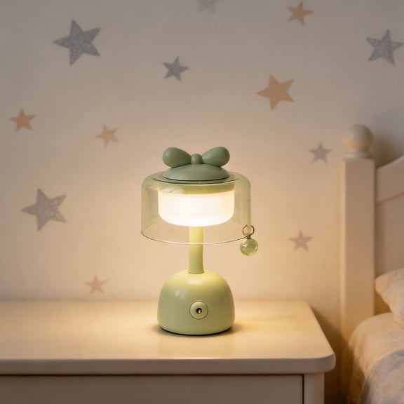 Lampara recargable de mesa coquette Bow Bar Light – USB Rechargeable LED Retro Desk Night Light Cute Bow Shaped Table Lamp For Students Bedroom & Decoration
