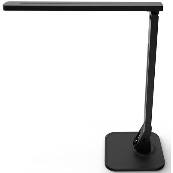 Lampat Dimmable LED Desk Lamp, 4 Lighting Modes (Reading/Studying/Relaxation/Bedtime), 5-Level Dimmer, Touch-Sensitive Control Panel, 1-Hour Auto Timer, 5V/1A USB Charging Port, Piano Black