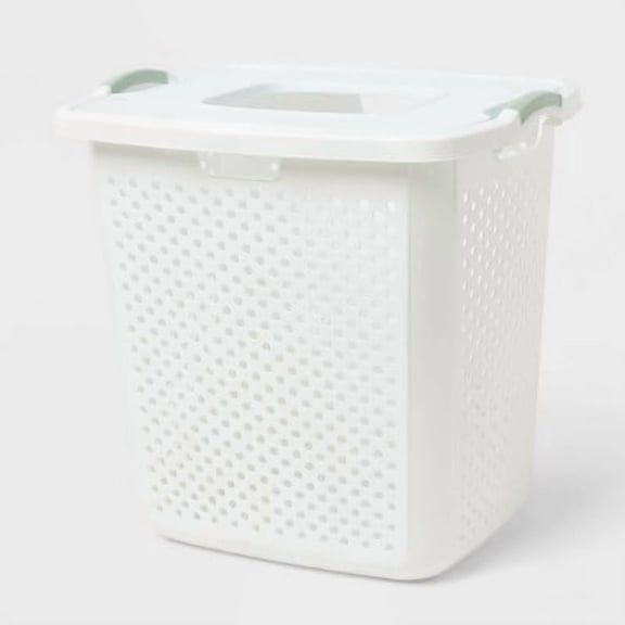 Lamper with Lid White - Laundry Storage & Organization Laundry Hampers