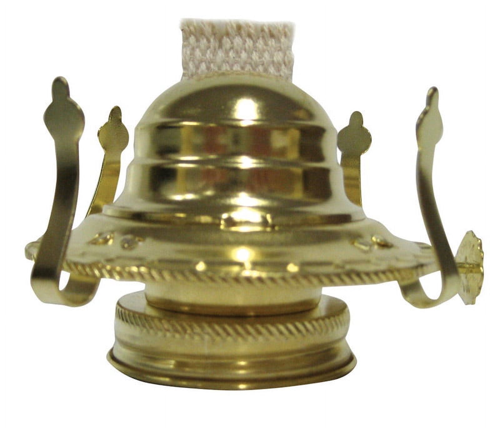 Lamplight Farms Large Brass-Plated Oil Lamp Burner with Flat Wick