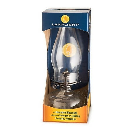 Lamplight Chamber Oil Lamp - Glass - 11 Inches - Holds 12 Ounces