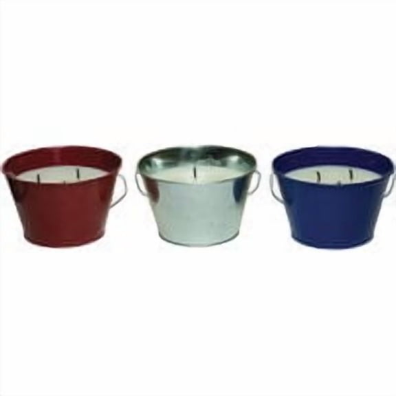 Lamplight Farms Americana Citronella Candle Bucket - 3 Wick, Scented - 28 oz, Multicolor — Residential Use, Standard Application